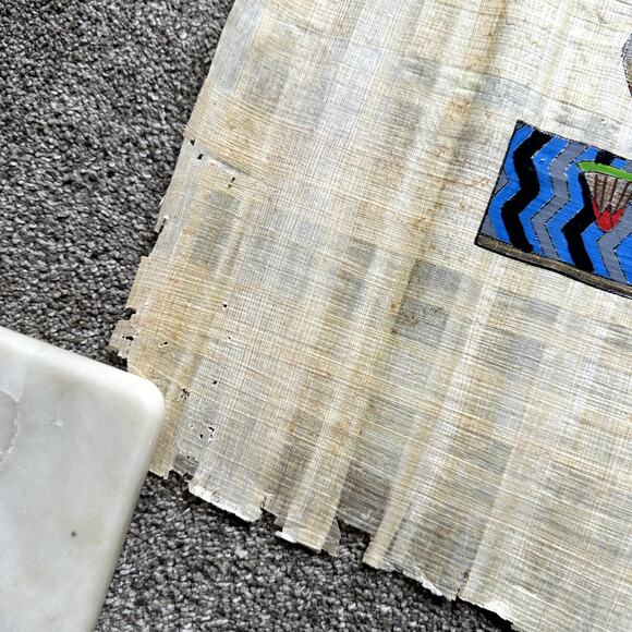 Authentic Hand Painted Ancient Egyptian Papyrus Art M. Ali - Picture 2 of 8